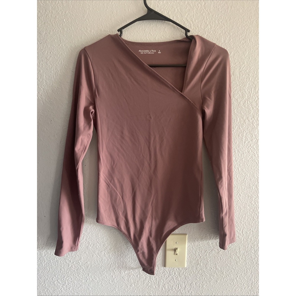 Abercrombie & Fitch Soft A&F Collection Asymmetrical Bodysuit Brown Size Small